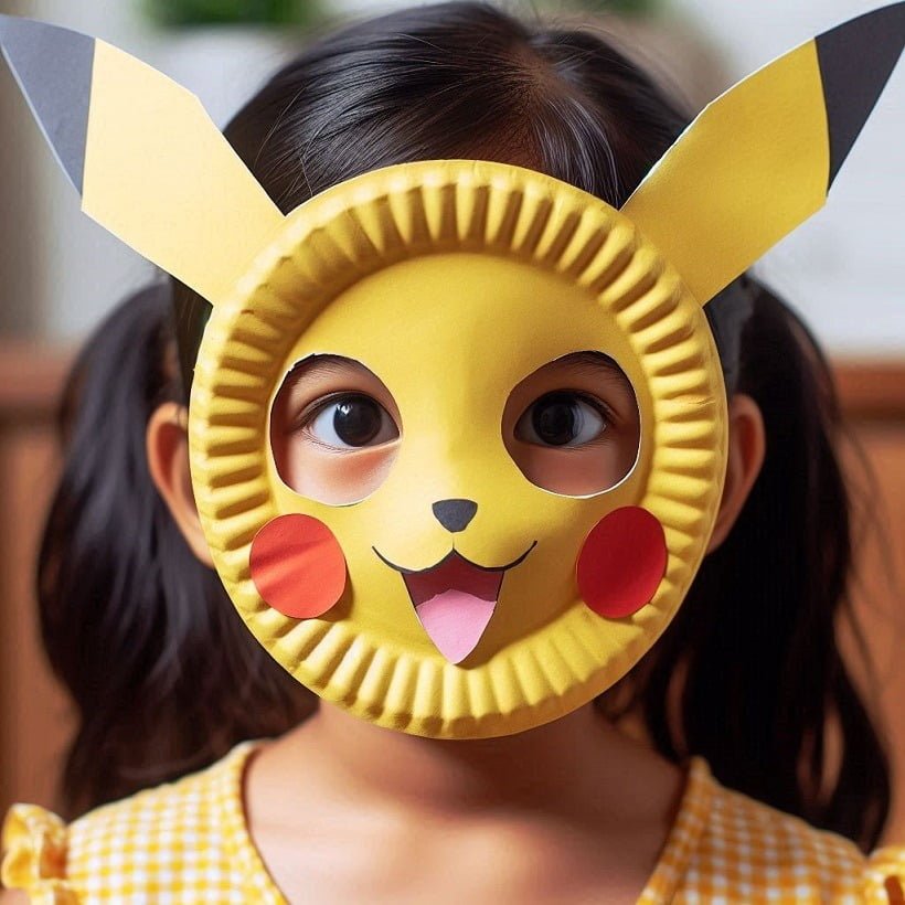 Craft That Kids Love: Paper Plate Masks - Pikachu